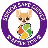 カーサイン 高齢者マーク SENIOR SAFE DRIVER チワワ ステッカー シール 直径13cm 肉球 日本製 車