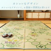 夏ラグ 夏用カーペット 敷物 帖物 い草 ラグ カーペット 自然素材 『源流』 グリーン 87×174cm 抗菌 防臭 DIY 井草 イグサ いぐさ