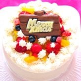 クリスマス生クリームケーキ【４～７号】（フルーツケーキ いちごケーキ マンゴーケーキ 選択）［クリスマスケーキ クリスマスデコレーションケーキ］