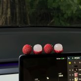 車載 オブジェ フルーツ 6点セット 柿 みかん ライチ ミニチュア 置物 車内 インテリア 中央モニター ダッシュボード 飾り かわいい おしゃれ 小物 デコレーション