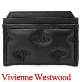 ヴィヴィアンウエストウッド ICカードケース 薄型 メンズ レディース カードホルダー カード入れ Vivienne Westwood ヴィヴィアン マルチオーブ型押し ブラック VW4304 (54030010W-S002K-N201) 【2026年秋冬モデル】 【ラッピング無料 誕生日 お祝い プレゼント ギフト 贈り物】
