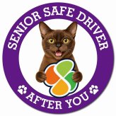 カーサイン 高齢者マーク SENIOR SAFE DRIVER バーミーズ マグネット 強力 直径13cm 肉球 日本製 車 ステッカー