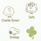 スヌーピー イニシャルミニタオル (クローバー) アイボリー ハンカチ SNOOPY