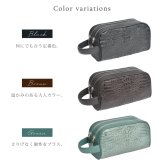 カイマン 本革 セカンドバッグ メンズ ダブルファスナー ワニ革 ホーンバック 背ワニ クラウン クラッチバッグ YKK 軽量 ブラック グリーン 大容量 多収納 シンプル 鰐革 牛革 手提げ 鞄 レザー 軽い フォーマル カジュアル 男性 人気 ギフト 送料無料