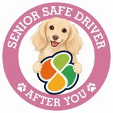 カーサイン 高齢者マーク SENIOR SAFE DRIVER カニンヘンダックスフンド ステッカー シール 直径13cm 肉球 日本製 車