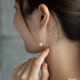 クリスタルボール付きアメリカンピアス 金属アレルギー対応ステンレス製 （アメピ あずきチェーン ポスト パヴェ サージカル 医療用）全品1個ずつバラ売り プレゼント