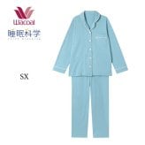 ワコール ナイトウェア 睡眠科学 天綿 パジャマ YDX503 M・L ロング袖ロング丈パンツ 綿100％