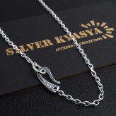 シルバー925 あずきチェーン シルバーチェーン 純銀 ネックレスチェーン 45cm 50cm 60cm フック 外れにくい 4面カット 小豆チェーン アズキ