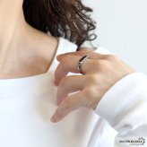 ステンレス 細身 印台リング シンプル ゴールド 18K GP シルバー シグネットリング レディース 女性 指輪 金属アレルギー対応