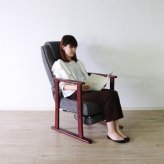 高座椅子 リラクス リクライニング フットレスト付き ブラウン・グレー W62xD66-114(フットレスト+46cm)xH104cm座 座椅子 リクライニングチェア パーソナルチェア 肘付き ブラウン グレイ おしゃれ