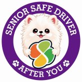 カーサイン 高齢者マーク SENIOR SAFE DRIVER ポメマル ステッカー シール 直径13cm 肉球 日本製 車
