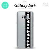 【SC03J】【スマホケース/スマホカバー】【ギャラクシーS8+】SC03J スマホケース Galaxy S8+ SC-03J カバー ギャラクシーS8+ トランプ(帯) 黒×白 nk-sc03j-523【メール便送料無料】