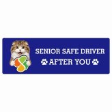 カーサイン 高齢者マーク SENIOR SAFE DRIVER ハイランドフォールド ステッカー シール 長方形 15x5cm 肉球 日本製 車