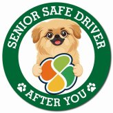 カーサイン 高齢者マーク SENIOR SAFE DRIVER ペキックス マグネット 強力 直径13cm 肉球 日本製 車 ステッカー