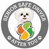 カーサイン 高齢者マーク SENIOR SAFE DRIVER マルシーズー マグネット 強力 直径13cm 肉球 日本製 車 ステッカー