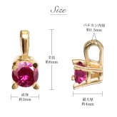 ルビー ネックレス K14 ゴールド ネックレス ハワイアンジュエリー ネックレス 14K K14ゴールド 14金 イエローゴールド ピンクゴールド ホワイトゴールド 7月誕生石 一粒 ギフトラッピング可能 BYTHESEA プレゼント ハロウィン 【品番：CG-GP501-7】