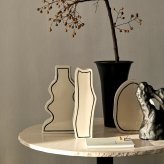 ferm LIVING ファームリビング 二次元アートの不思議な花瓶 ペーストベース  Rounded 北欧花瓶 おしゃれ フラワーベース 雑貨 インテリア 陶器 プレゼント ギフト おすすめ 北欧雑貨 北欧インテリア インテリア雑貨
