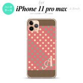 iPhone11ProMax iPhone11pro max スマホケース ハードケース ドット 水玉 C 赤 ミント +アルファベット メンズ レディース nk-i11pm-1644i