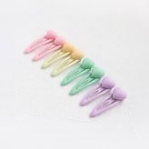 ヘアピン 通販 Rora パッチン留め 子供用 キッズ ヘアアクセサリー ヘアクリップ スリーピン 前髪クリップ パステルカラー ハートモチーフ ミニサイズ 髪飾り 髪留め 女の子 子ども ヘアアレンジ