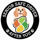 カーサイン 高齢者マーク SENIOR SAFE DRIVER アメリカンコッカースパニエル ステッカー シール 直径13cm 肉球 日本製 車