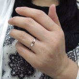 ガーネット・指輪・シンプルリング・上品・18金・リング