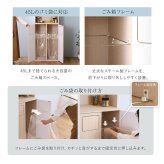 食器棚 ゴミ箱収納付き さわやかなごみ箱一体型 ごみ箱2つタイプ：