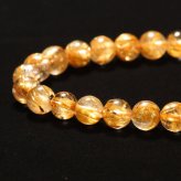 天然石ブレスレット【黄金色の存在感】8mm 太陽放射ルチルクォーツ 艶感 一点物【GHB195】浄化発送 京海堂
