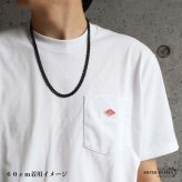 純チタン製 軽い ネックレスチェーン フィガロ喜平ネックレス ブラック つけっぱなし 幅7mm 丁度いい太さ かっこいい クール シンプル 大人 厚みあり メンズ 男性 金属アレルギー対応