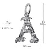ハワイアンジュエリー シルバー イニシャル 誕生石入れ可 アルファベット シンプル シンプル シルバー925 ネックレス チェーン別売 ペンダントヘッド メール便 メンズ レディース 誕生日 プレゼント ハロウィン 【品番：SP2699-A】