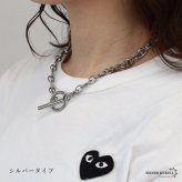 ステンレス マンテルネックレス アンカー チェーンネックレス 18KGP ゴールド シルバー シンプル 存在感 メタル お洒落 錨 レディース 女性 金属アレルギー対応