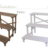 フラワースタンド 3段 木製 天然木 花台 プランター台 2WAY 屋外 玄関 庭 ベランダ バルコニー ガーデニング 小型 おしゃれ 北欧 ナチュラル カントリー 新築祝い 開店祝い