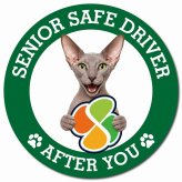 カーサイン 高齢者マーク SENIOR SAFE DRIVER ピーターボールド マグネット 強力 直径13cm 肉球 日本製 車 ステッカー