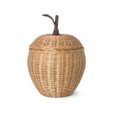 ferm LIVING ファームリビング Apple Braided Storage リンゴのカゴ Sサイズ おしゃれディスプレイ 北欧 雑貨 インテリア バスケット ラタン カゴ 飾り 収納 玄関 リビング プレゼント ギフト おすすめ