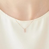 【無料ラッピング】  ヨンドシー 4℃ 4月誕生石 K10ピンクゴールド ネックレス モルガナイト ホワイトトパーズ ブランド 正規品 新品 ギフト プレゼント 人気 おすすめ 誕生日 記念日 クリスマス 送料無料