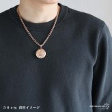 ステンレス ロケットネックレス HIPHOP 喜平チェーンネックレス ロケットペンダント クラウンネックレス 写真 記念 思い出 50cm 60cm ピンク 王冠 6面カット メンズ 男性 金属アレルギー対応