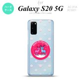 SC-51A SCG01 Galaxy S20 スマホケース ハードケース トナカイ ワッペン ピンク メンズ レディース nk-s20-621