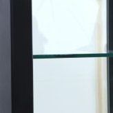 推し活 棚 推し活収納 不二貿易 ガラス コレクションケース 6段 4枚扉 扉付き ブラック 強化ガラス 板 高さ180cm 幅70cm 奥行35cm 大型収納 必見 新生活