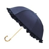 完全遮光 フリル 晴雨兼用 2段折傘 787514 ピンクトリック 傘 折り畳み傘 日傘 軽量 2way UVカット100% 軽量 遮光率100% 遮熱 可愛い シンプル