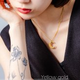 【ポスト投函で配達！】ハワイアンジュエリー ネックレス 月型 三日月 moon スクロール お守り サージカルステンレス ペンダント トップ レディース シルバー ローズゴールド イエローゴールド プチプラ 金属アレルギー対応 henoheno