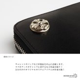クロス 十字架 ゴシック コンチョ ネジ式 財布 ウォレット 飾りボタン スマホケース レザー ハンドメイド カスタム パーツ アンティーク シルバー 燻し メンズ 男性