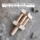国産ヒノキのころりんラトル スティックタイプ｜選べる3種類｜無塗装の木製ベビーラトル｜赤ちゃんのおもちゃ・出産祝い