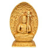 【送料無料】虚空蔵菩薩 仏像 守本尊 丑年 寅年 牛 虎 年 懐中仏像 ミニ 手のひら 木造 持ち歩く 木彫り 彫刻 像 ご利益 仏教 金運 財運 勝負運 開運 出世 厄除け 学業成就 商売繁盛