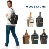 【MOUSTACHE】yvq5998 ボディバッグ 斜め掛け 鞄 カバン かばん 普段使い 使いやすい シンプル おしゃれ 軽量 メンズ プレゼント ギフト 父の日 ブラック