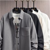 シャツジャケット メンズ 長袖 通販 シャツ 長袖シャツ ワークシャツ カジュアルシャツ トップス 男性 紳士 胸ポケット 春秋 秋冬 夏 羽織り 30代 40代 50代 ビジネス 通勤 仕事用 オフィス 春物 秋物 普段着 メンズファッション