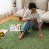 韓国ラグ 韓国風ラグ ラグ 芝生風ラグ 人工芝ラグ 95×150cm おしゃれ 北欧 グリーン カーペット ラグマット オールシーズン ふわふわ シャギー リアル人工芝 芝生マット 室内 屋内 子供部屋 リビング 韓国インテリア 防音 床暖房対応