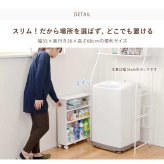 ラック コミック スリム キャスター付 木製 ブラウン ナチュラル ホワイト ３段 茶 白 マガジン CD 押入 収納 取手付 キャスター付CD ワゴン 漫画 隙間収納 新生活