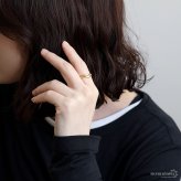 ステンレス ウェーブリング 2カラー 18KGP ゴールド gold シルバー ゆがみ シンプル オープンリング フリーサイズ レディース 女性 指輪 金属アレルギー対応