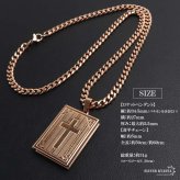 ステンレス ロケットネックレス HIPHOP 喜平チェーンネックレス ロケットペンダント クロスネックレス 写真 記念 思い出 50cm 60cm ピンク 十字架 6面カット メンズ 男性 金属アレルギー対応