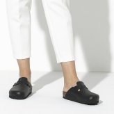 ビルケンシュトック ボストン サンダル クロッグ メンズ 0060191 BIRKENSTOCK Boston ナチュラルレザー 本革 レギュラー幅 黒 ブラック カジュアル シンプル