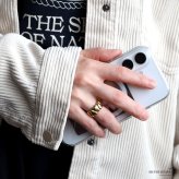 ステンレス ハートリング 2カラー 18KGP ゴールド gold レディース 女性 指輪 金属アレルギー対応